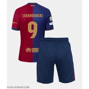 Barcelona Robert Lewandowski #9 Prima Maglia Bambino 2024-25 Manica Corta (+ Pantaloni corti)